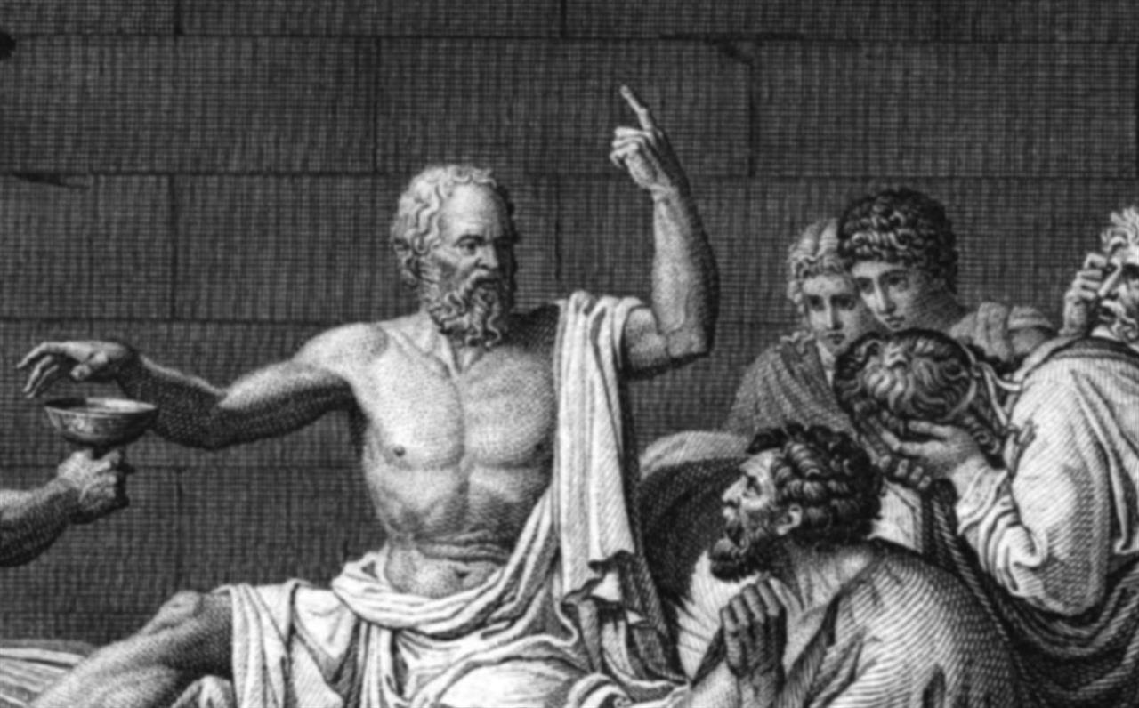 La pedagogia di Socrate, Socrate mentre dialoga (miniatura)